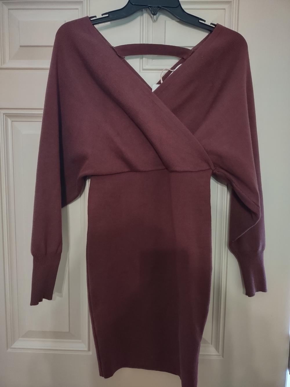 Gianni Bini Dusty Mauve Wrap-Style Midi Dress